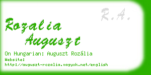 rozalia auguszt business card