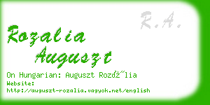 rozalia auguszt business card